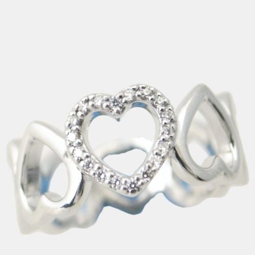 K Gold and Diamond Metro Heart Band Ring EU 49 - Tiffany & Co. - Modalova