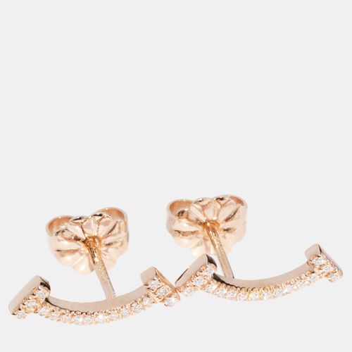 K Rose and Diamond T Smile Stud Earrings - Tiffany & Co. - Modalova