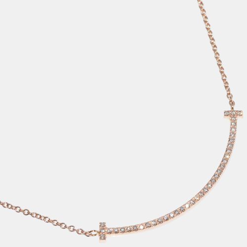 K Rose and Diamond T Smile Pendant Necklace - Tiffany & Co. - Modalova