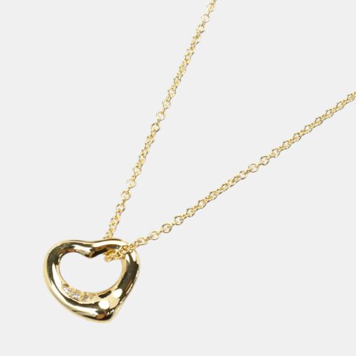 K Gold Diamond Open Heart Necklace - Tiffany & Co. - Modalova