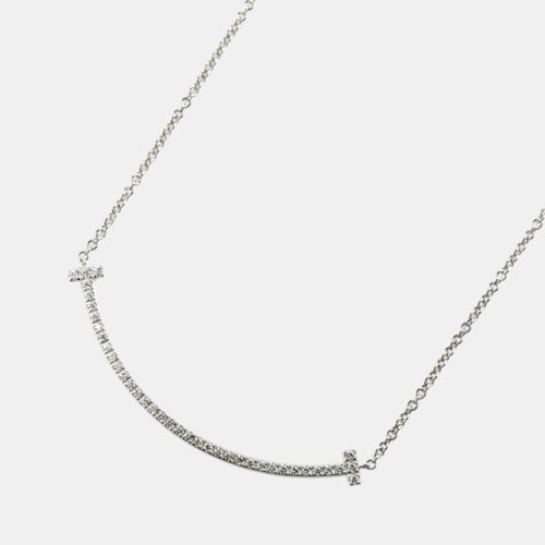 Gold Diamond T Smile Necklace Metal - Tiffany & Co. - Modalova