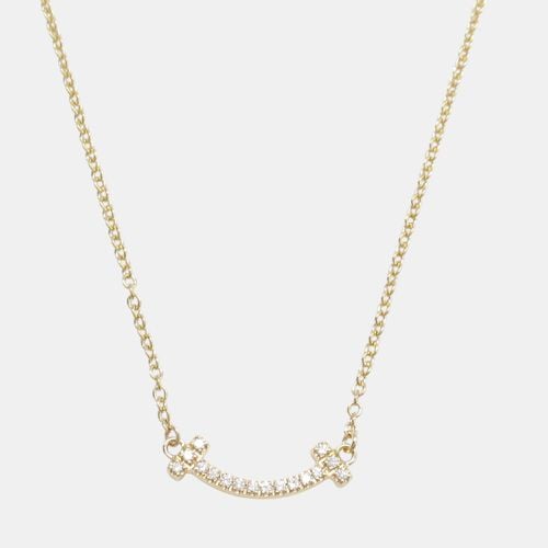 T Smile Mini Diamond Necklace 18k Gold Clear Metal - Tiffany & Co. - Modalova