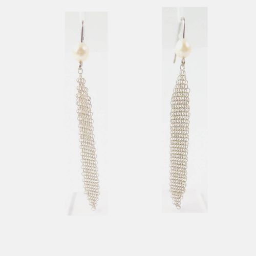 Tiffany & Co Mesh Tassel Pearl Earrings Ag925 Metal - Tiffany & Co. - Modalova