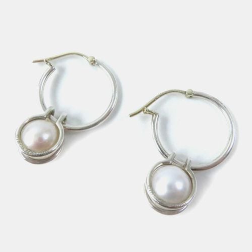 Tiffany & Co Pearl Hoop Earrings Sv925 Metal - Tiffany & Co. - Modalova