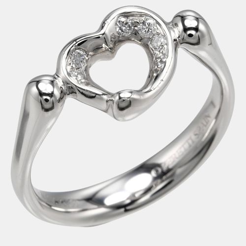 Platinum Diamonds Elsa Peretti Open Heart Ring EU 48.5 - Tiffany & Co. - Modalova