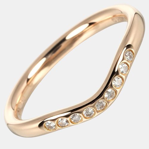 K Gold Diamond Curved Band Ring EU 47.5 - Tiffany & Co. - Modalova