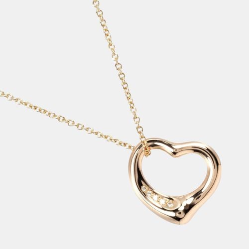 K Gold Diamonds Open Heart Necklace - Tiffany & Co. - Modalova