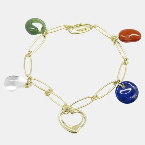 K Gold Multistone Elsa Peretti Five-Stone Charm Bracelet - Tiffany & Co. - Modalova