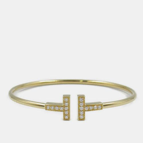 K Gold Diamond T Wire Bracelet - Tiffany & Co. - Modalova