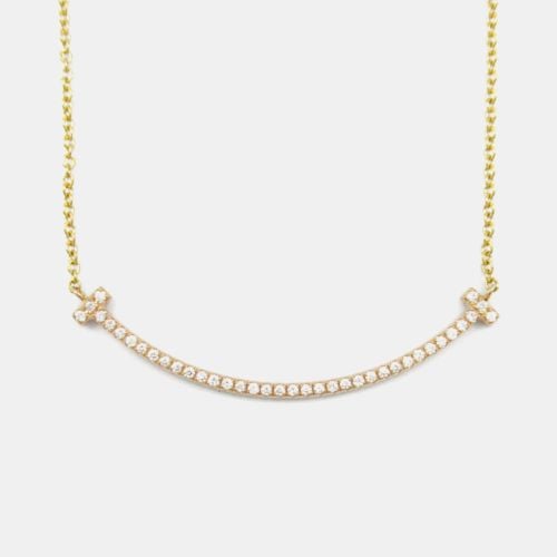 K Rose and Diamond T Smile Pendant Necklace - Tiffany & Co. - Modalova