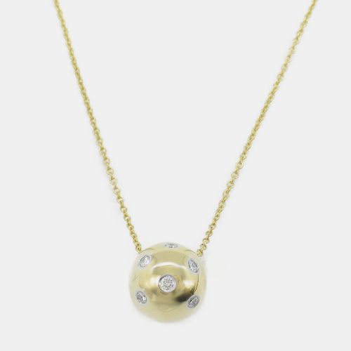 K Gold Platinum Etoile Diamond Ball Pendant Necklace - Tiffany & Co. - Modalova