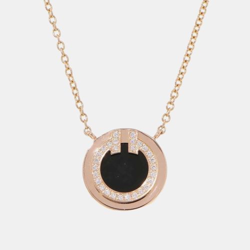 K Gold Diamond Two Circle Necklace - Tiffany & Co. - Modalova