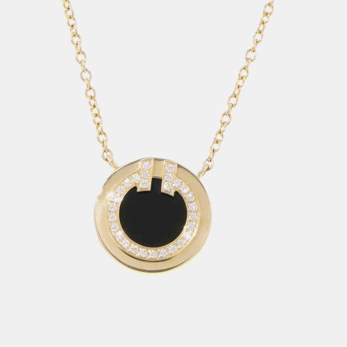 K Gold Diamond Two Circle Necklace - Tiffany & Co. - Modalova