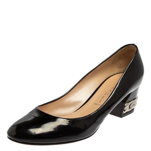 Patent Leather Block Heel Pumps Size 39 - Casadei - Modalova