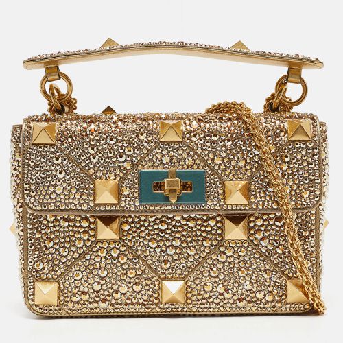 Crystal Studded Medium Roman Stud Top Handle Bag - Valentino - Modalova