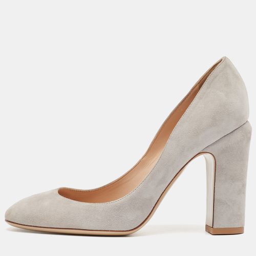 Suede Block Heel Pumps Size 36.5 - Valentino - Modalova