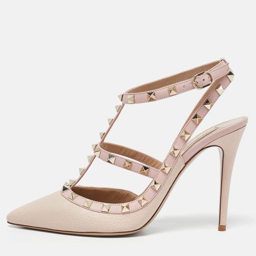 Leather Rockstud Caged Pumps Size 40.5 - Valentino - Modalova