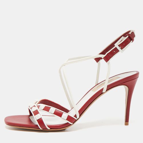 Leather Free Rockstud Crisscross Slingback Sandals Size 36.5 - Valentino - Modalova