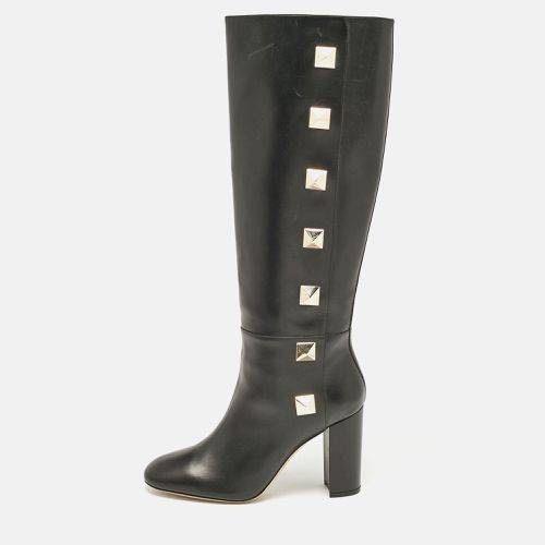 Leather Rockstud Knee Length Boots Size 40 - Valentino - Modalova