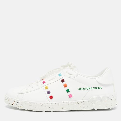 Leather Rockstud Low Top Sneakers Size 44 - Valentino - Modalova