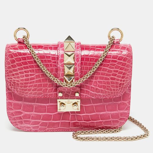 Crocodile Small Glam Lock Shoulder Bag - Valentino - Modalova