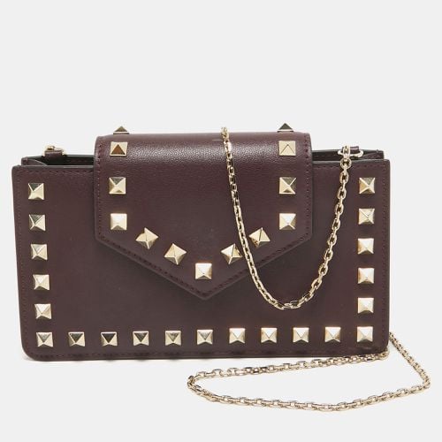 Leather Rockstud Phone Case Chain Bag - Valentino - Modalova