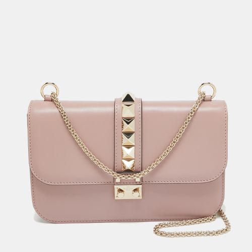 Dusty Leather Medium Glam Lock Chain Shoulder Bag - Valentino - Modalova