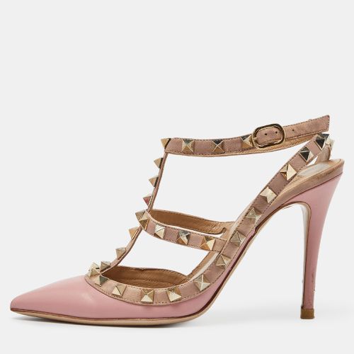 Beige Leather Rockstud Cage Pumps Size 36 - Valentino - Modalova