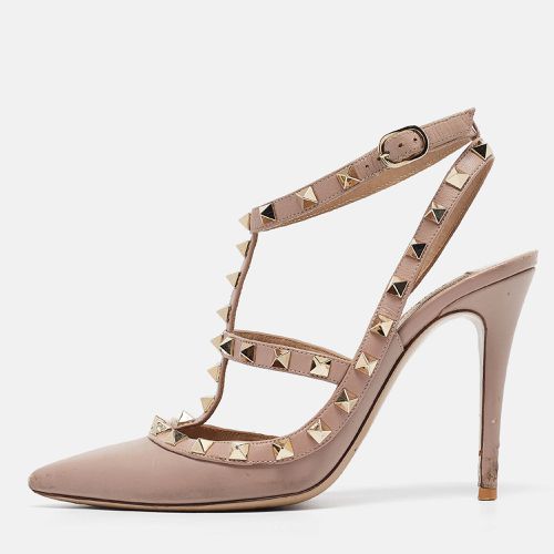 Leather Rockstud Ankle Strap Pumps Size 37 - Valentino - Modalova