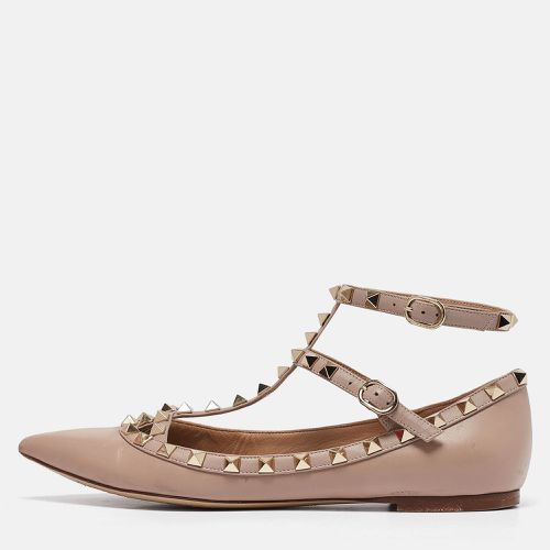 Leather Rockstud Ballet Flats Size 37.5 - Valentino - Modalova