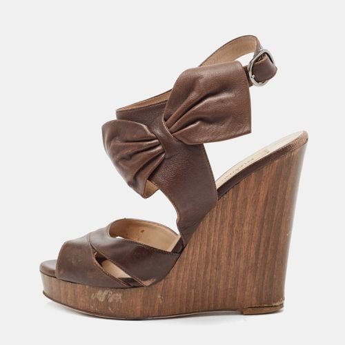 Leather Wedge Sandals Size 37 - Valentino - Modalova