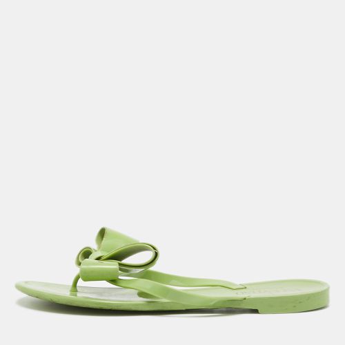 Rubber Rockstud Bow Thong Flat Slides Size 38 - Valentino - Modalova