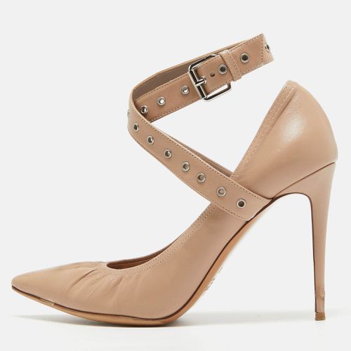 Leather Buckle Detail Pointed Toe Pumps Size 38 - Valentino - Modalova