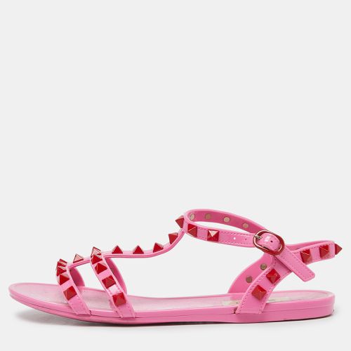 Rubber Rockstud Ankle-Strap Flats Size 35 - Valentino - Modalova