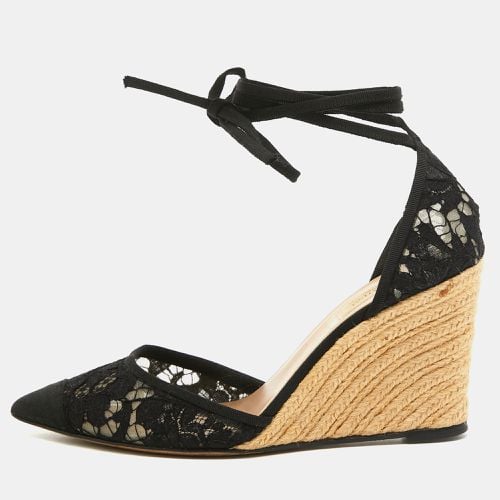 Lace Esparille Wedge Ankle Tie Pumps Size 39 - Valentino - Modalova