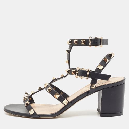 Leather Rockstud Ankle Strap Sandals Size 35.5 - Valentino - Modalova