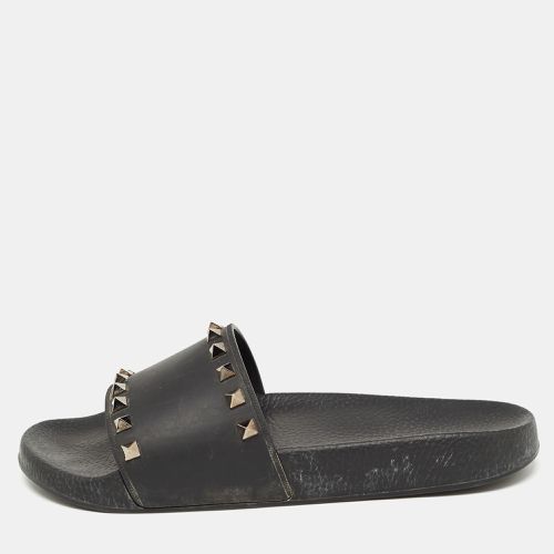 Rubber Rockstud Flat Slides Size 40 - Valentino - Modalova