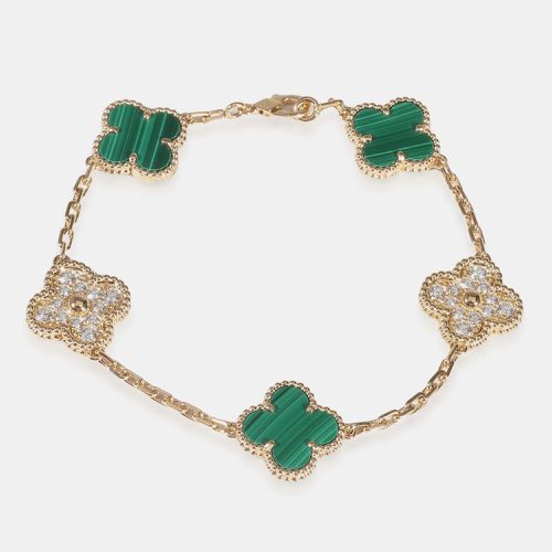 Kt 0.96 CTW Alhambra Malachite Diamond Bracelet - Van Cleef & Arpels - Modalova