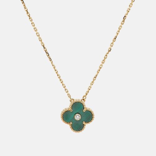 Vintage Alhambra 2013 Holiday Limited Edition Malachite Diamond 18k Gold Necklace - Van Cleef & Arpels - Modalova