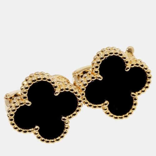 K Gold Onyx Vintage Alhambra Earrings - Van Cleef & Arpels - Modalova