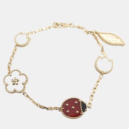 Lucky Spring Bracelet Onyx Carnelian Mother of Pearl 18k Gold White Metal - Van Cleef & Arpels - Modalova