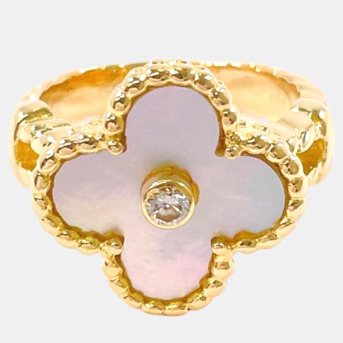 K Gold Diamond Vintage Alhambra Ring Size Japan 7 EU 47 - Van Cleef & Arpels - Modalova