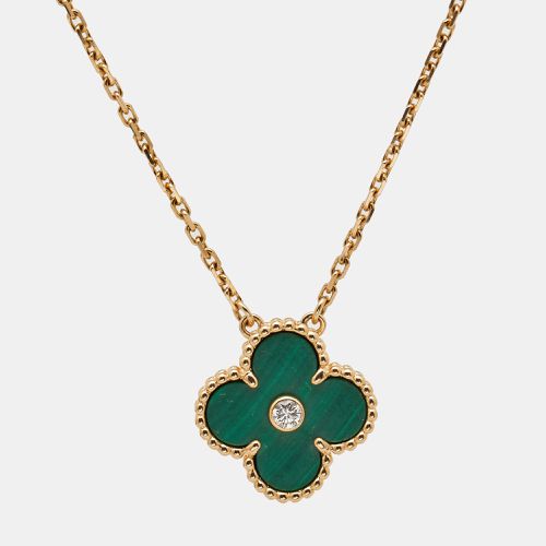 Vintage Alhambra 2013 Holiday Limited Edition Malachite Diamond 18k Gold Necklace - Van Cleef & Arpels - Modalova