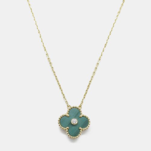 K Gold, Malachite and Diamond Vintage Alhambra Pendant Necklace - Van Cleef & Arpels - Modalova