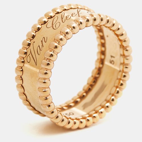 Perlée Signature 18k Rose Ring Size 51 - Van Cleef & Arpels - Modalova