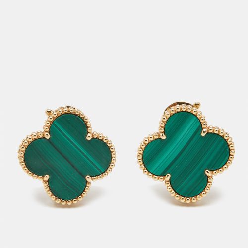 Magic Alhambra Malachite 18k Gold Earrings - Van Cleef & Arpels - Modalova