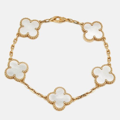 Vintage Alhambra Mother of Pearl 18k Gold Bracelet - Van Cleef & Arpels - Modalova