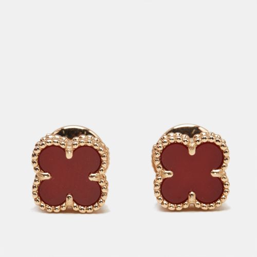 Sweet Alhambra Carnelian 18k Rose Stud Earrings - Van Cleef & Arpels - Modalova