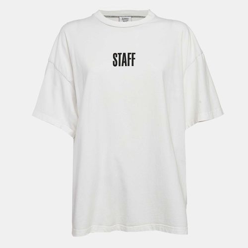 X Hanes Staff Print Cotton Oversized T-Shirt M - Vetements - Modalova