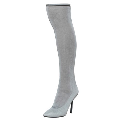 Stretch Fabric Reflective Thigh High Socks Boots Size 38 - Vetements - Modalova